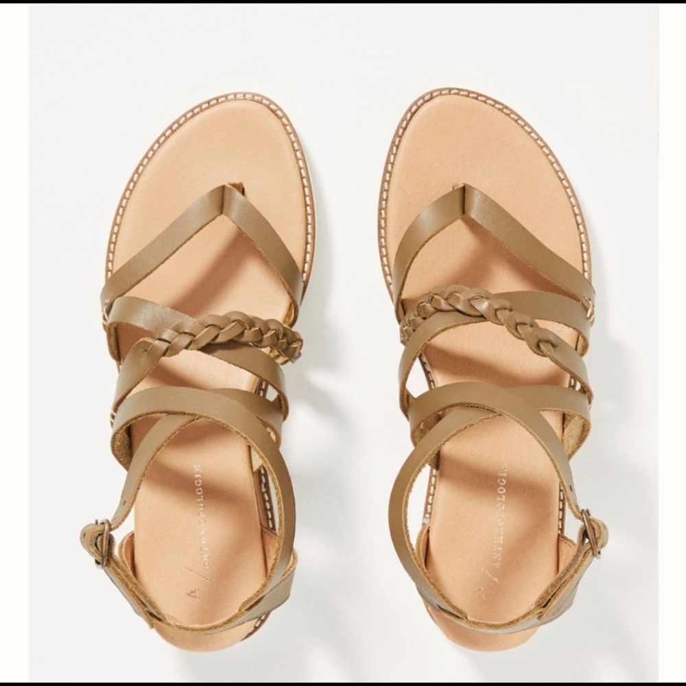 Anthropologie Wedge Gladiator Sandals